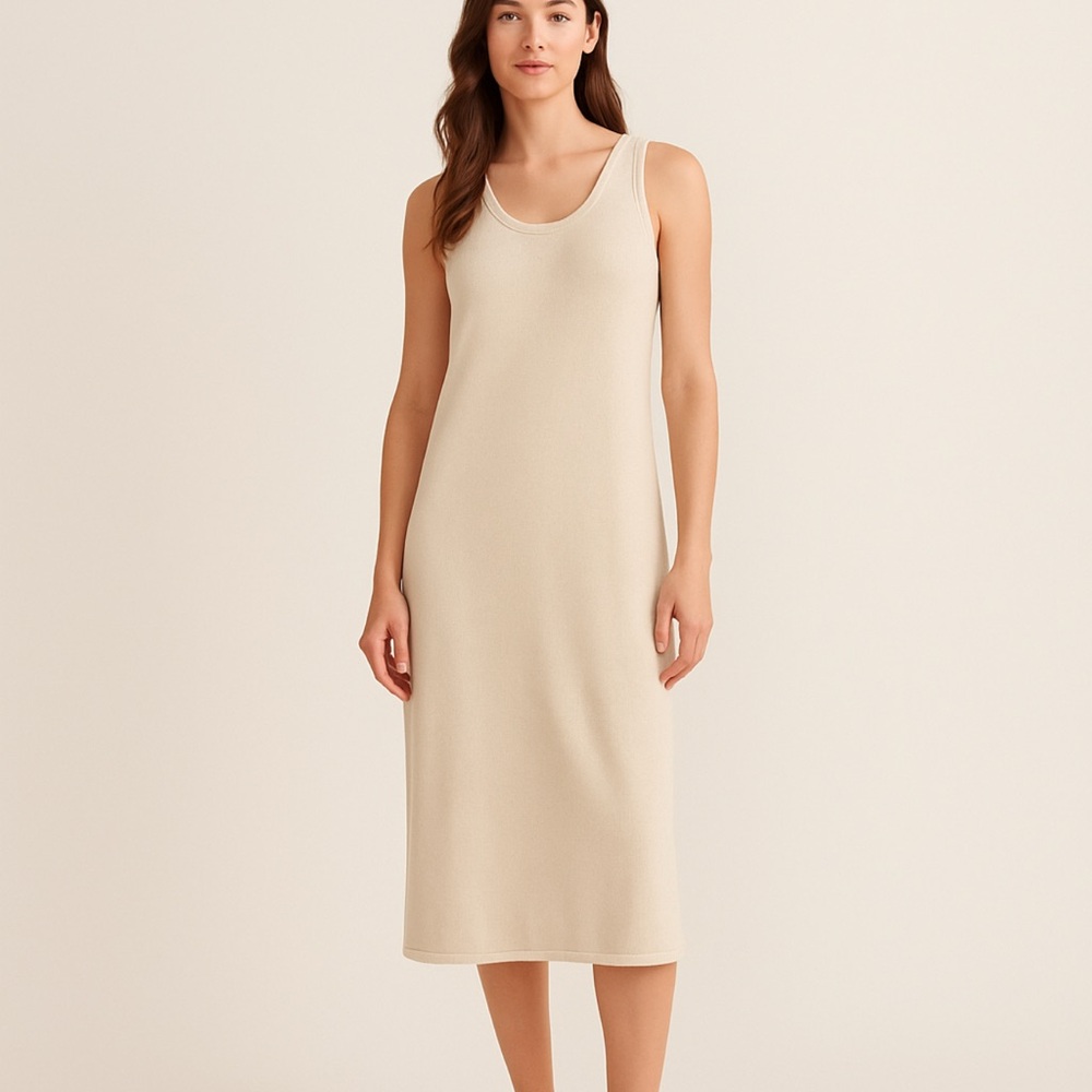 Peruvian Connection 100% Pima Cotton Sleeveless Midi Dress – Size M